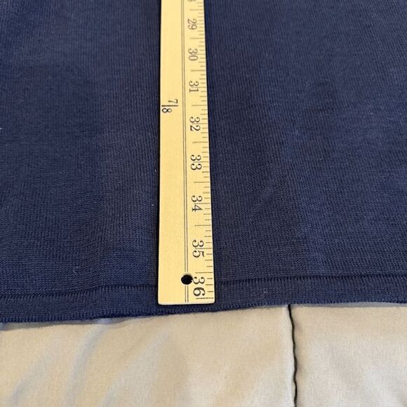 Lilly Pulitzer Delvin Merino Wool Sweater Dress Navy with Metallic Gold Size XL - Picture 10 of 11